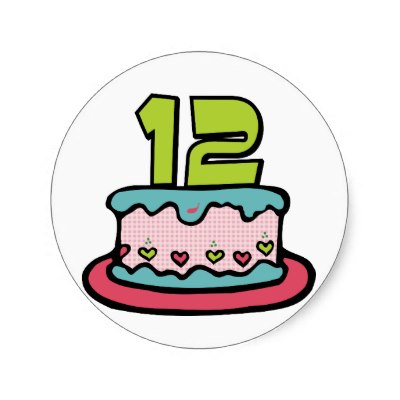 Gâteau anniversaire 12 ans